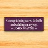 Slickblue Western Style Courage Quote Sign, 3.5x10 Rustic Pine Wall Décor, Multiple Colors - 3 of 3