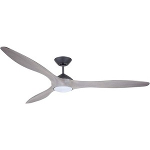 Kathy Ireland HOME by Luminance Lindbergh Eco 72-in Graphite LED Indoor Propeller Ceiling Fan 3-Blades - 1 of 4