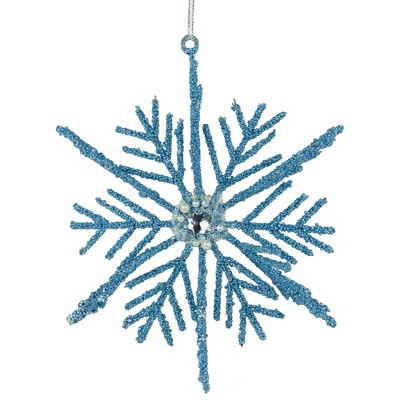 Northlight Glittered Snowflake Metal Christmas Ornament - 10