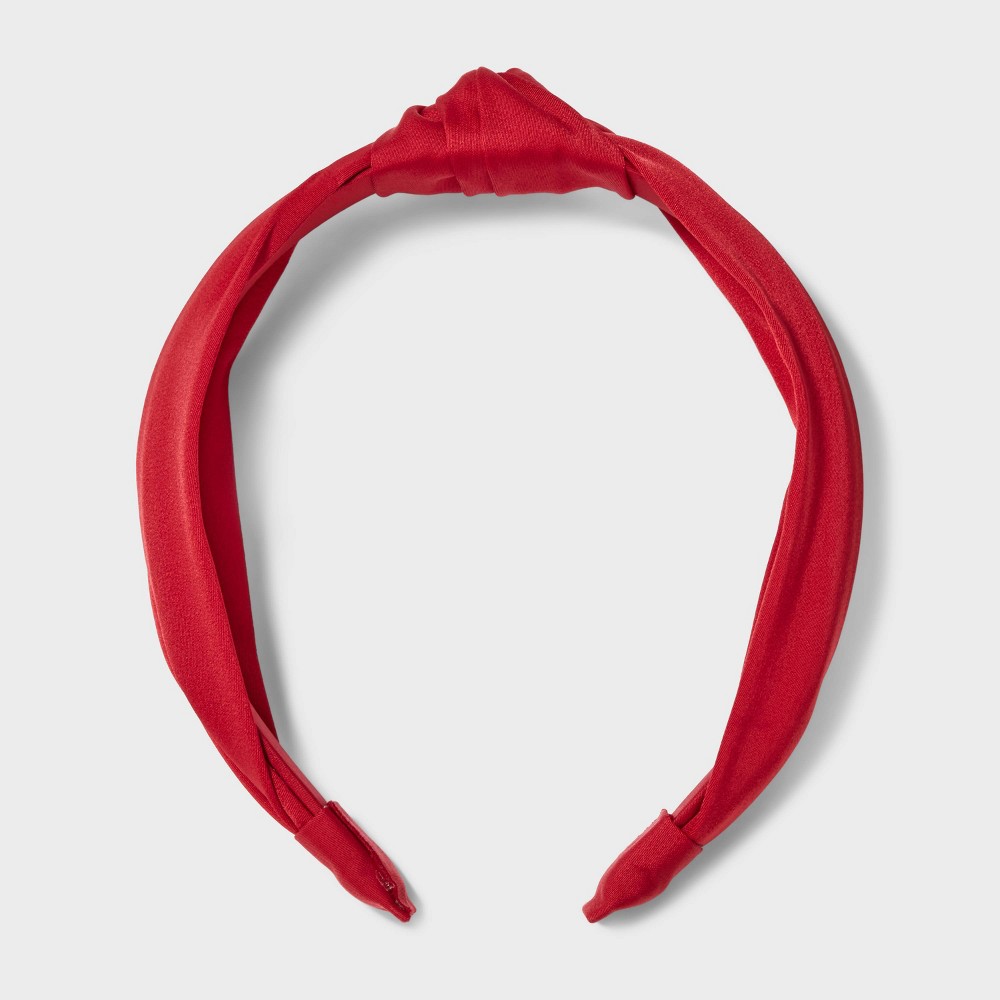 Satin Top Knot Headband - A New Day™ Red