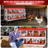 10-Hole Galvanized Steel Chicken Nesting Box - Heavy Duty Egg Laying Box for Hens & Ducks | Rollout Egg Collection | Ventilated Design with Easy - 4 of 4