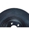 4.80x8 Trailer Tire & Wheel Assembly, Set of 2 - Load Range C 6PR, 4 Lug 4" Bolt Pattern, Black Steel Rim for Utility & Boat Trailers - 2 of 4