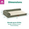 Plush & Grid Cord Orthopedic Deluxe L-Chaise Pet Bed for Dogs and Cats - 2 of 4