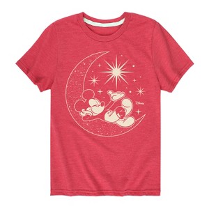 Boys' - Disney - Mickey On Celestial Moon Short Sleeve Graphic T-Shirt - 1 of 4