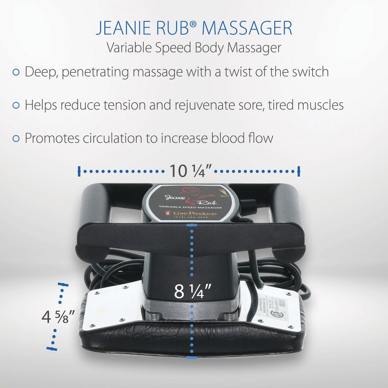 Core Products Jeanie Rub Variable Speed Massager - Professional Package, 5 of 8