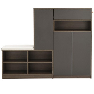 NicBex Shoe Cabinet Modern Multifunctional Shoe Storage Rack with Adjustable Shelves,Hold Up to 15-20 Pairs of Shoes,Suitable for Hallway