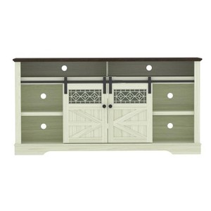 Tv Stand For Tvs Up To 75" With Open Shelves,Entertainment Center With Storage Cabinet Beige - 1 of 4