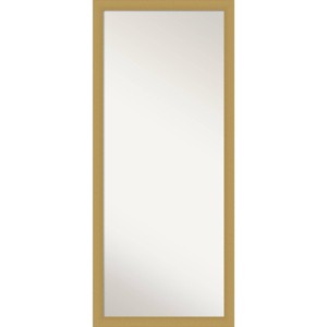 28" x 64" Non-Beveled Grace Brushed Gold Full Length Floor Leaner Mirror - Amanti Art: Polystyrene Frame, Wall Mount Included - 1 of 4