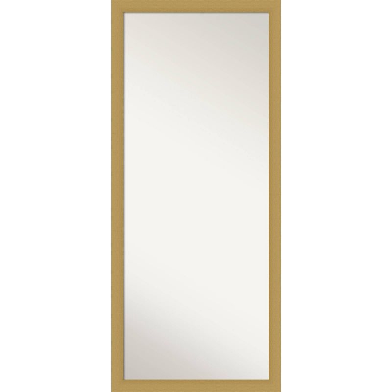 28&#34; x 64&#34; Non-Beveled Grace Brushed Gold Full Length Floor Leaner Mirror - Amanti Art, 1 of 11