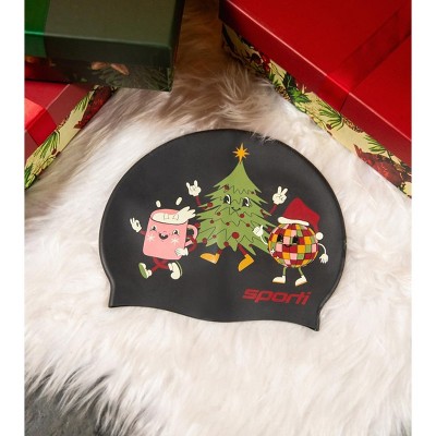 Sporti Merry & Bright Silicone Swim Cap