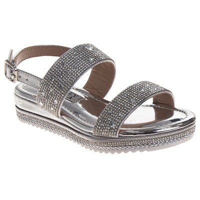 Badgley Mischka Girls' Buckle Wedge Sandals. (Toddler/Little Kids)