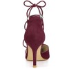 Allegra K Women's Pointed Toe Strappy Lace Up Stiletto Heels - 4 of 4
