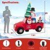 Costway 8FT Wide Inflatable Santa Claus Driving a Car w/ LEDs & Air Blower - 3 of 4