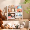 Ruvalino Decorative Bookshelf Kids Bookcase Toy Organizer for Toddlers Nursery Room, White, 32.7"*11.8"*28.9" - 4 of 4
