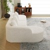 111.8" L-Shaped Curved Modular Sofa Couch with Chaise & 3 Pillows for Living Room - ModernLuxe - 4 of 4