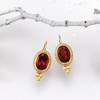 Ross-Simons 1.60 ct. t.w. Garnet Twist-Edge Earrings in 14kt Yellow Gold - 4 of 4