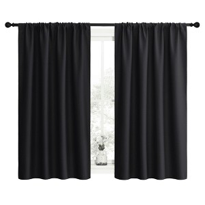 NICETOWN Blackout Curtains Rod Pocket Thermal Insulated Privacy Drapes (2 Panels) - 1 of 4