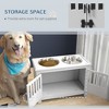 Kumasinova Large Dog Food Storage Container,Elevated Dog Bowls with Storage Cabinet Containing Large 37L Capacity,Raised Dog Bowl Stand - 4 of 4