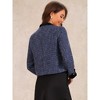 Allegra K Women's Elegant Tweed Plaid Button Winter Fall Work Office Short Suit Blazer - 4 of 4
