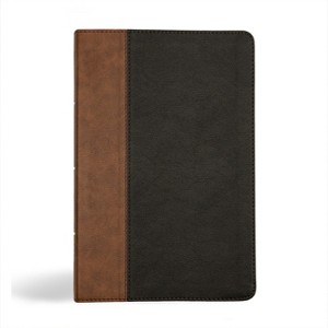 KJV Personal Size Giant Print Bible, Black/Brown Leathertouch - by  Holman Bible Publishers (Leather Bound) - 1 of 1