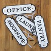AuldHome Design Cast Iron Door Room Plaques, 4pc Set; Pantry, Office, Bathroom, Laundry - 2 of 4