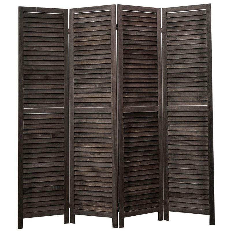 Legacy Decor Room Divider Full Length Wood Shutters Louver, 1 of 5