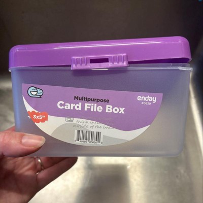 Enday Multi-Purpose 3 x 5 Card File Box, Green