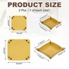 Unique Bargains Foldable Desk Organizing Key Coin Jewelry Storage Trays 7" x 7" 5.3" x 5.3" 2 Pcs - 2 of 4