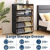 5 Drawers Dresser for Bedroom, 46" Tall Wood Chest of Drawers with Metal Handles, Heavy-Duty TV Stand for Living Room, Closet Storage Organizer - 4 of 4