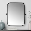 Metal Framed Pivoting Wall Mirror Black - Storied Home - 4 of 4