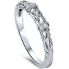 Pompeii3 1/20ct Vintage Diamond Wedding Band 950 Platinum - 4 of 4