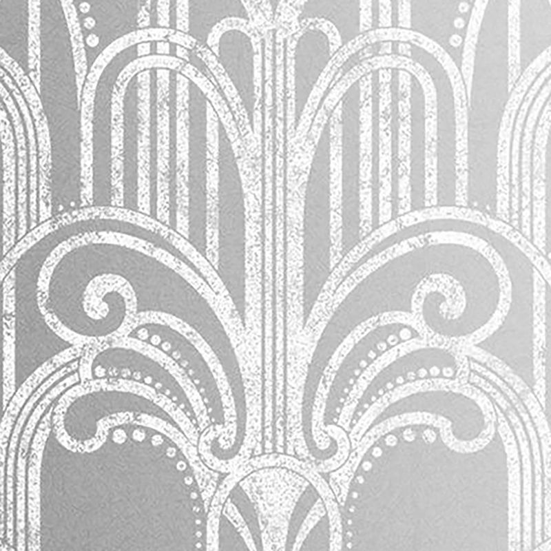Art Deco Silver Geometric Paste the Wall Wallpaper, 4 of 5