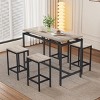 Dining Sets 5 Piece, Bar Table Set With Table And Stools, Dining Set Modern Industrial Design, Counter Height Dining Sets -Cuddlewood - 2 of 4