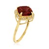 Ross-Simons 3.20 Carat Garnet and .10 ct. t.w. White Topaz Ring in 14kt Yellow Gold - 3 of 4