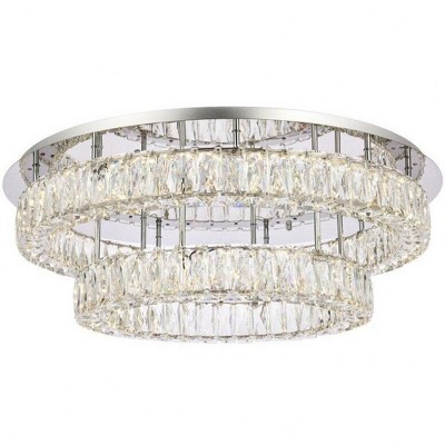 Elegant Lighting Monroe 2 - Light Flush Mount in  Chrome