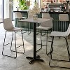 Flash Furniture Stiles 24'' x 30'' Gray Rectangular Laminate Table Top with Black 22 x 22 "X" Style Bar Height Base - 2 of 4