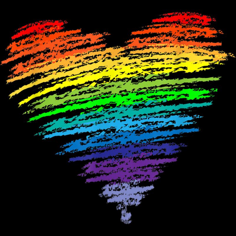 Adult Design By Humans Love Wins Rainbow Blended Heart Pride By KangThien T-Shirt, 2 of 3