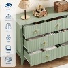 Fluted 7 Drawers Dresser,54" Wide Modern Chest of Drawers with Gold Metal Handle,Dresser TV Stand, Wood Drawer Organizer for Bedroom, Living Room - 4 of 4