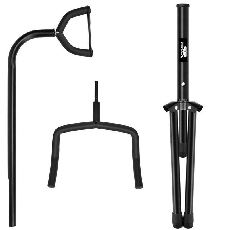 Monoprice Classic Single Guitar Stand - Black | 25 - 29 Inch Adjustable Neck, 20.5 Inch Base Span Compatible With All Standard Sized Guitars, 5 of 7