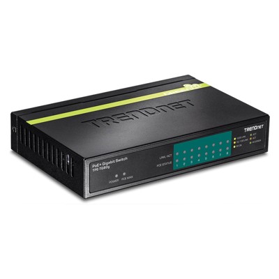 TRENDnet 8-Port Gigabit PoE+ Switch w/ 123W PoE Power Budget