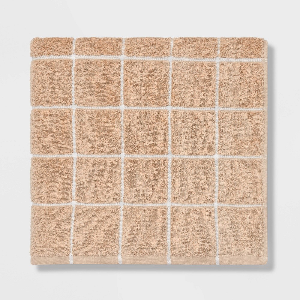Everyday Grid Bath Towel Tan - Room Essentials