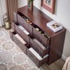 Farmhouse Drawers Dresser for Bedroom, Wood Curved Wide Chest of Drawers - 3 of 4