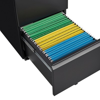 Versatile rolling filing cabinet featuring two lockable drawers and multi-directional casters¡ªideal for storing .