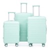3 Piece Luggage Set,20"24"28" ABS Spinner Wheel Luggage With Combination Lock,Carry On Suitcase And Checked Luggage-Cuddlewood - 3 of 4