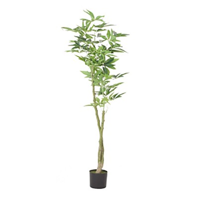Artificial Wealth Tree, Indoor Pachira Macrocarpa Tree Artificial Plants, Fake Tree for Home Office Living Room Floor, Indoor Outdoor Decoration Gift