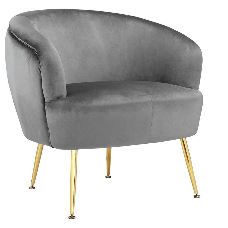 Ren Home Kara Accent Chair with Gold Legs, 3 of 5