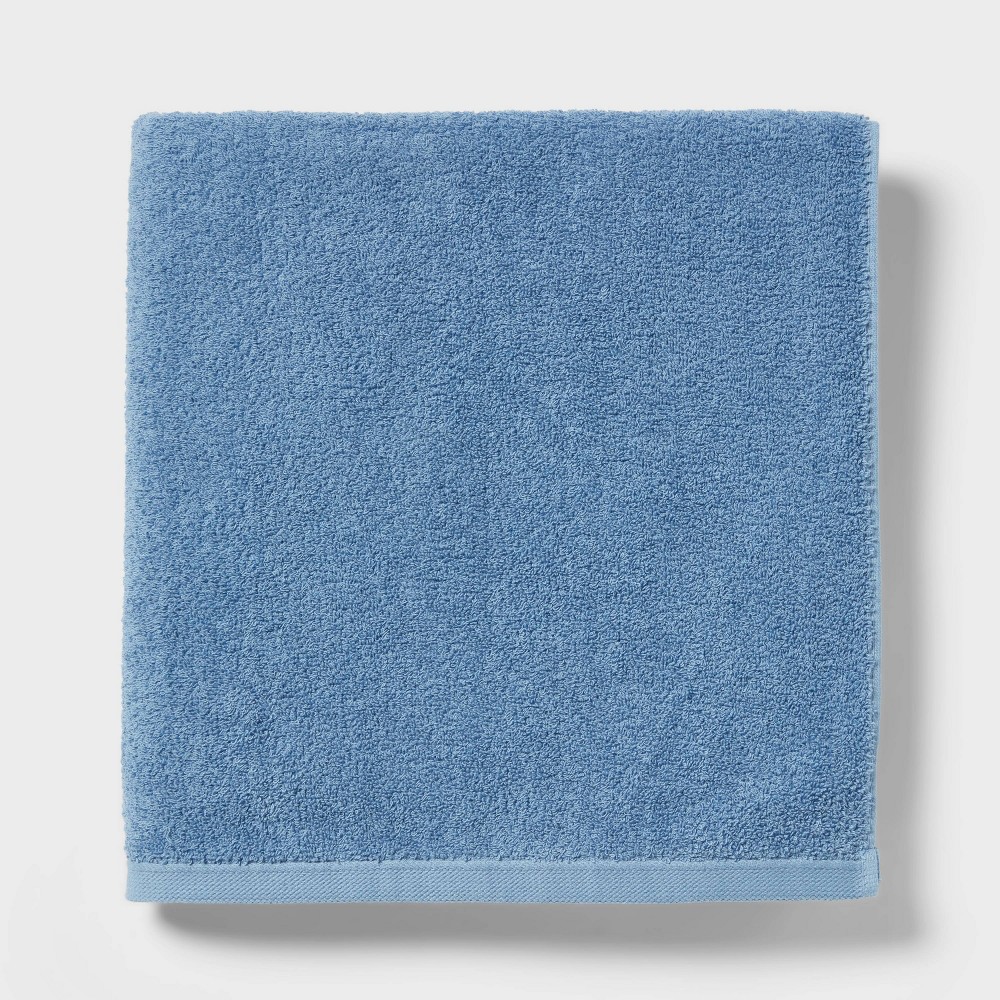 Photos - Towel Everyday Bath Sheet Quilt Blue - Room Essentials™