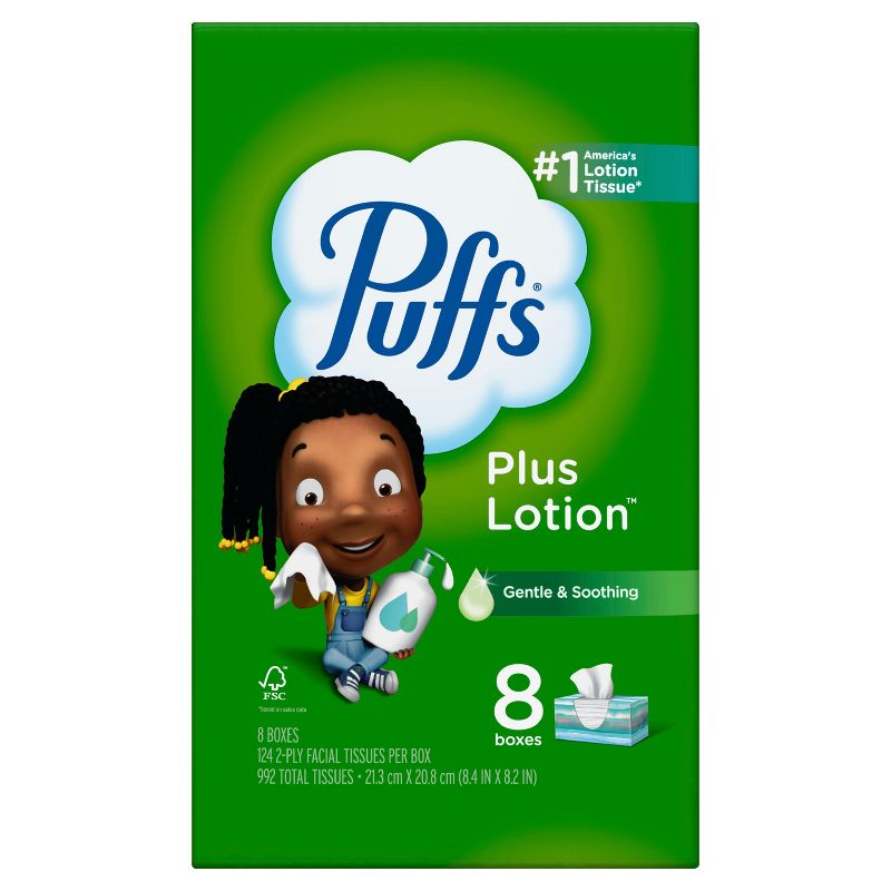 Puffs Plus Lotion Facial Tissue, 3 of 10