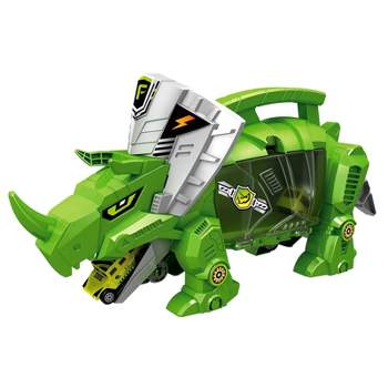 Insten Dinosaur Figures and Vehicle Carrier Toy for Miniature Dinosaurs, Helicopter, and Vehicles, 16 x 5 x7 in