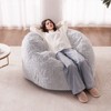 VEVOR Bean Bag Bed Chair, Convertible Chair from BeanBag to Lounge or Mattress, Bean Bag Chair Bed with Washable Cover for Adults, Grey(Full Size) - 2 of 4